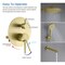 Kibi Circular Pressure Balanced 3-Function Shower System with Rough-In Valve, Brushed Gold KSF404BG - alternate 5